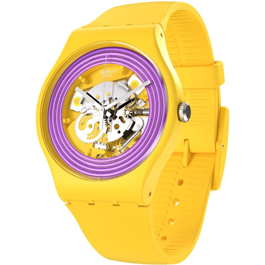 Swatch So29j100 PURPLE RINGS YELLOW