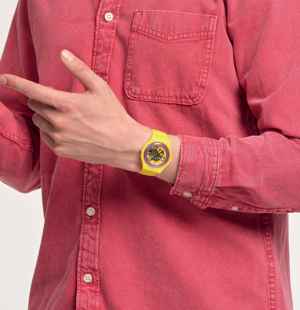 Swatch So29j100 PURPLE RINGS YELLOW