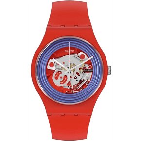 Swatch So29r103 BLUE RINGS RED