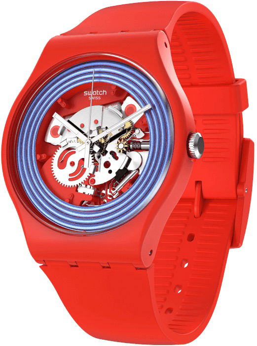 Swatch So29r103 Blue Rings Red Kol Saati