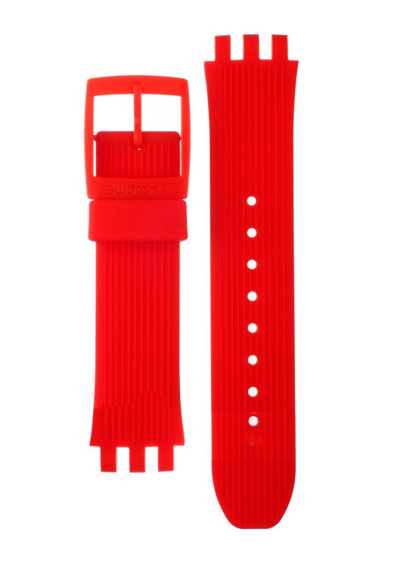 Swatch Kırmızı Silikon Kordon Asuır400