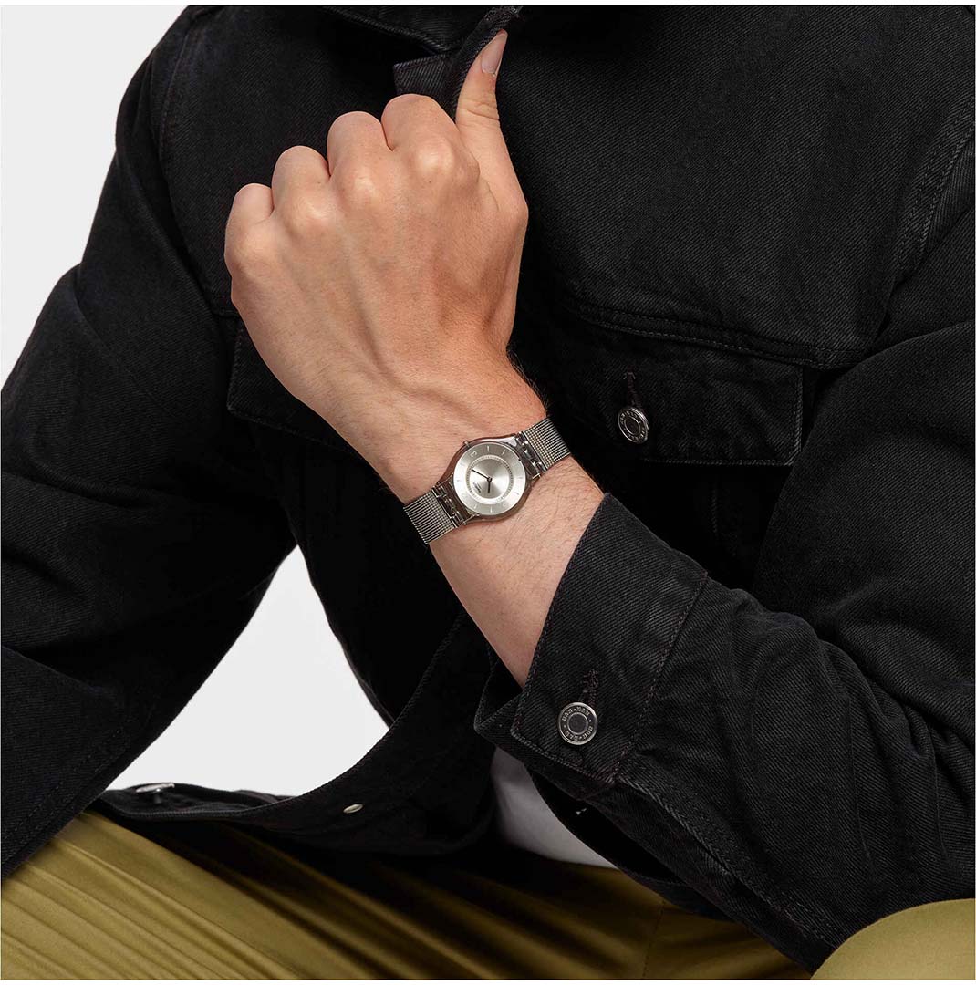 Swatch Ss08m100m Metal Knit Again Kadın Kol Saati