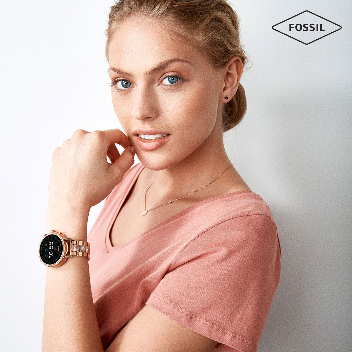 Fossil Jf03081-791 Kadın Kalpli Kolye