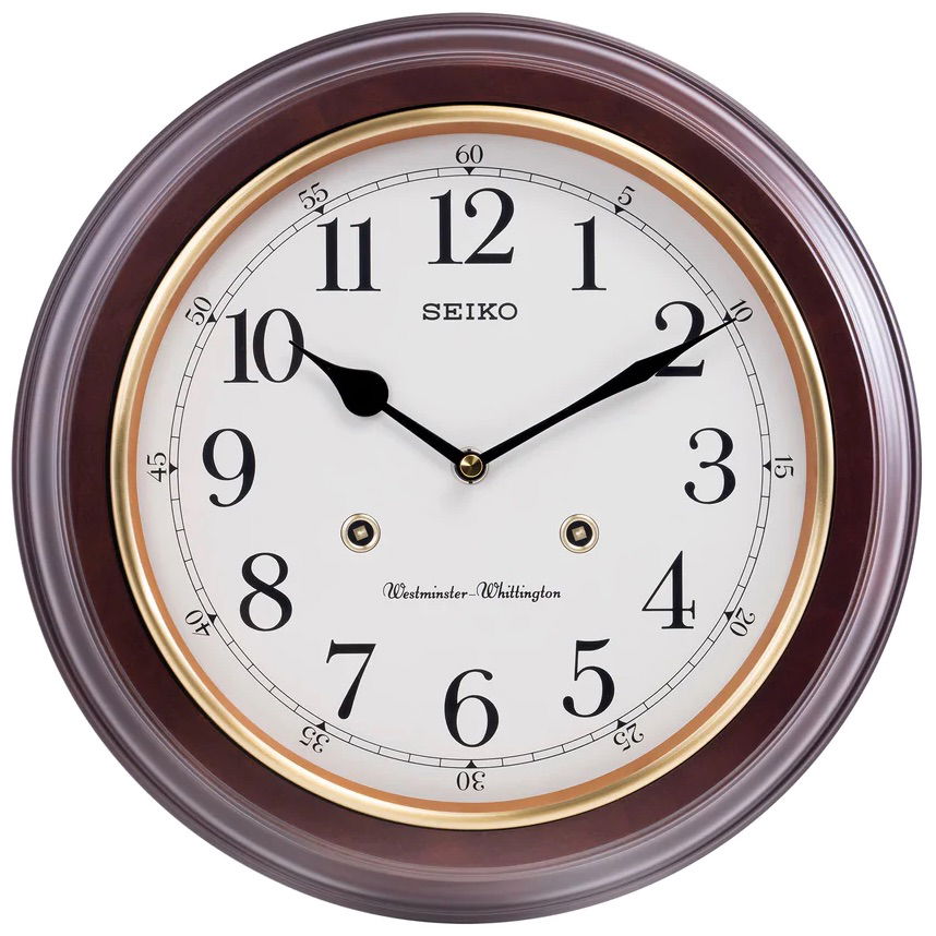 Seiko Clock Qxh202z Ahşap Müzikli Çift Zilli Duvar Saati