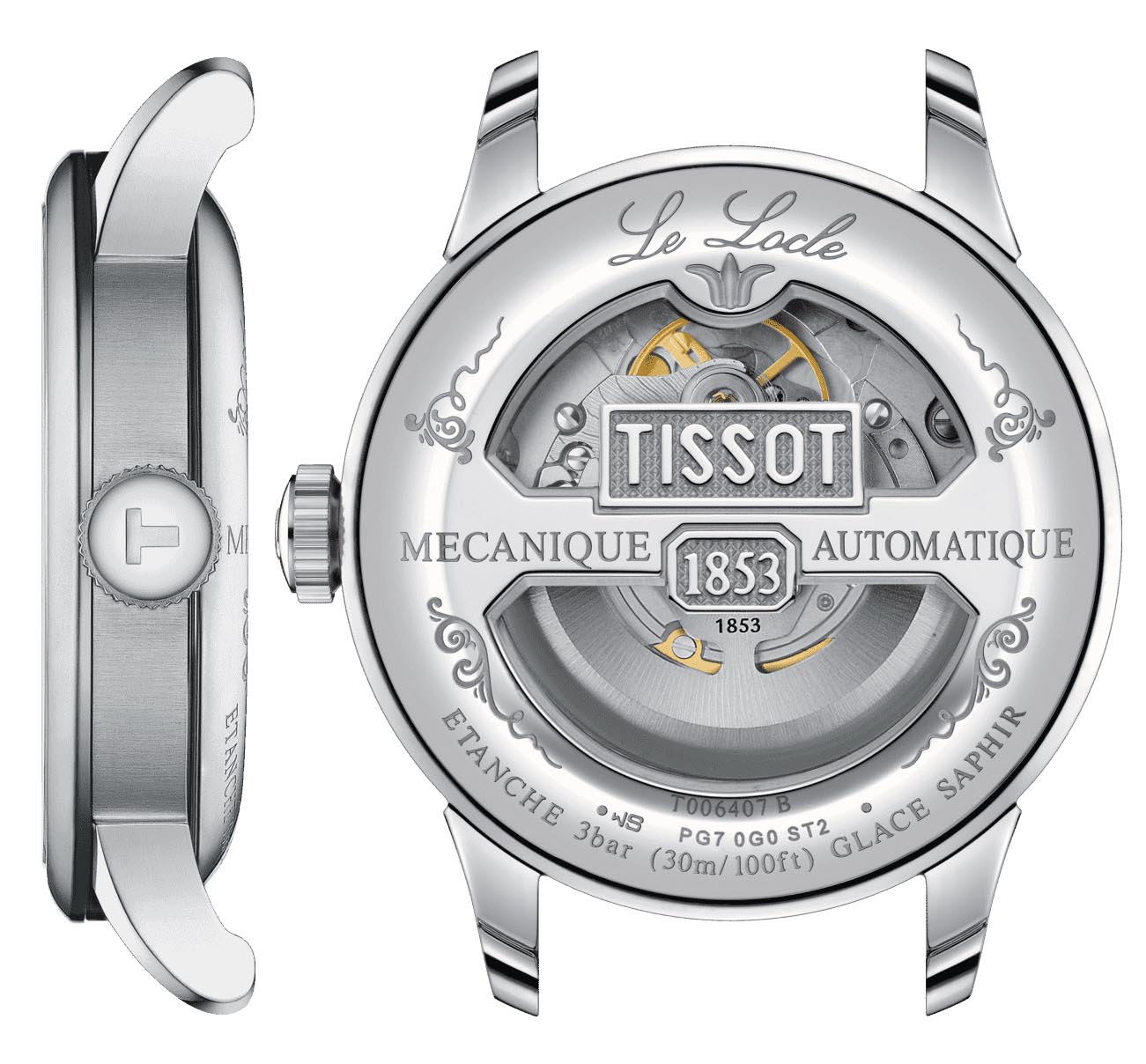 Tissot Le Locle Open Heart 39.3mm T0064071103302 - Otomatik Erkek Kol Saati (T006.407.11.033.02)
