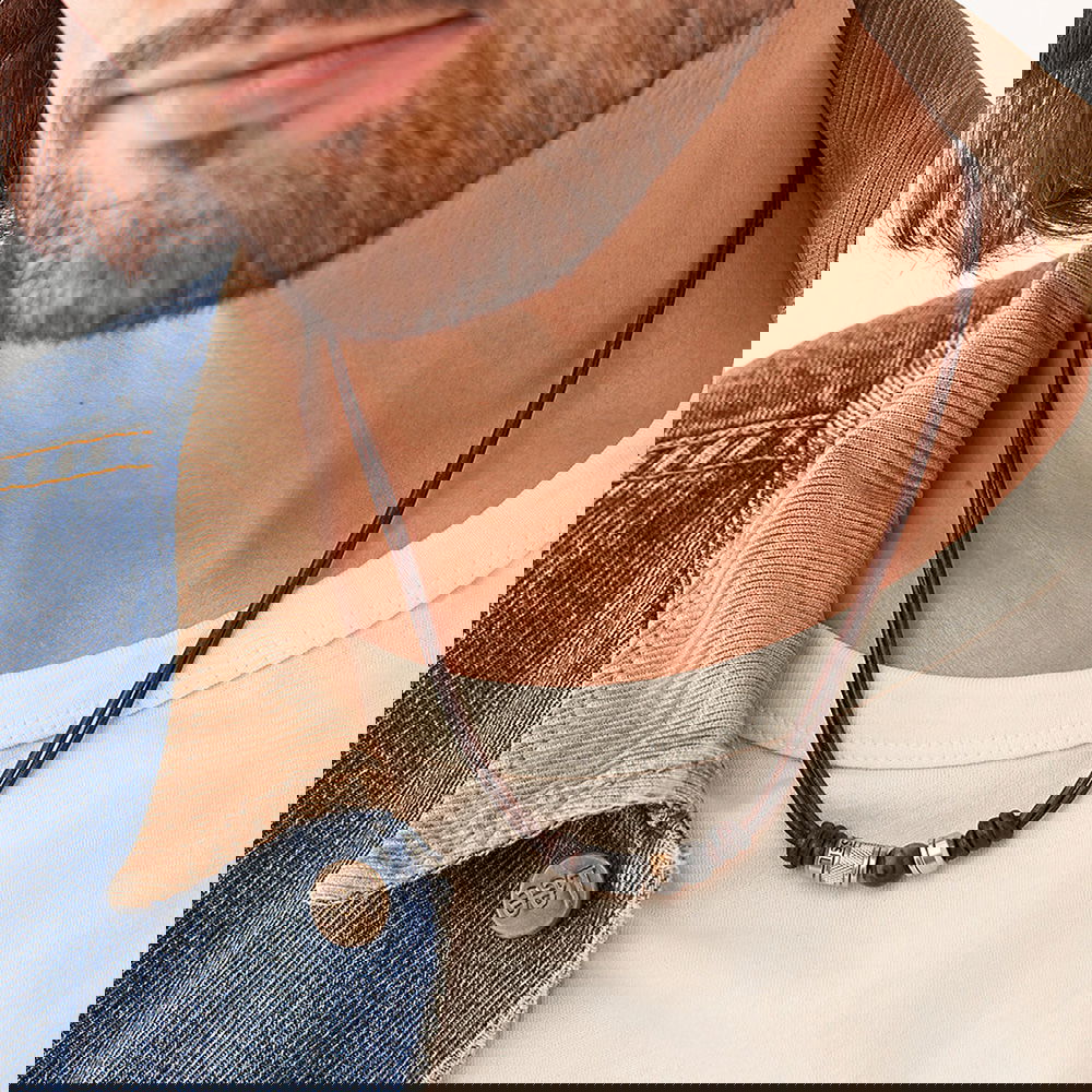 Fossil Jf04204-040 Erkek Deri Kolye