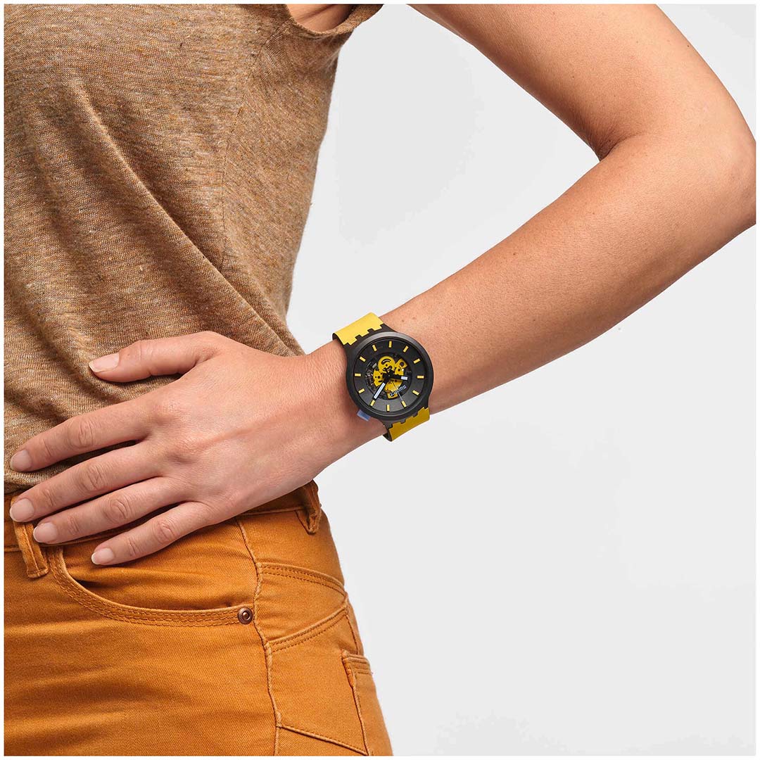 Swatch Sb03b109 MUSTARD SKIES Kol Saati