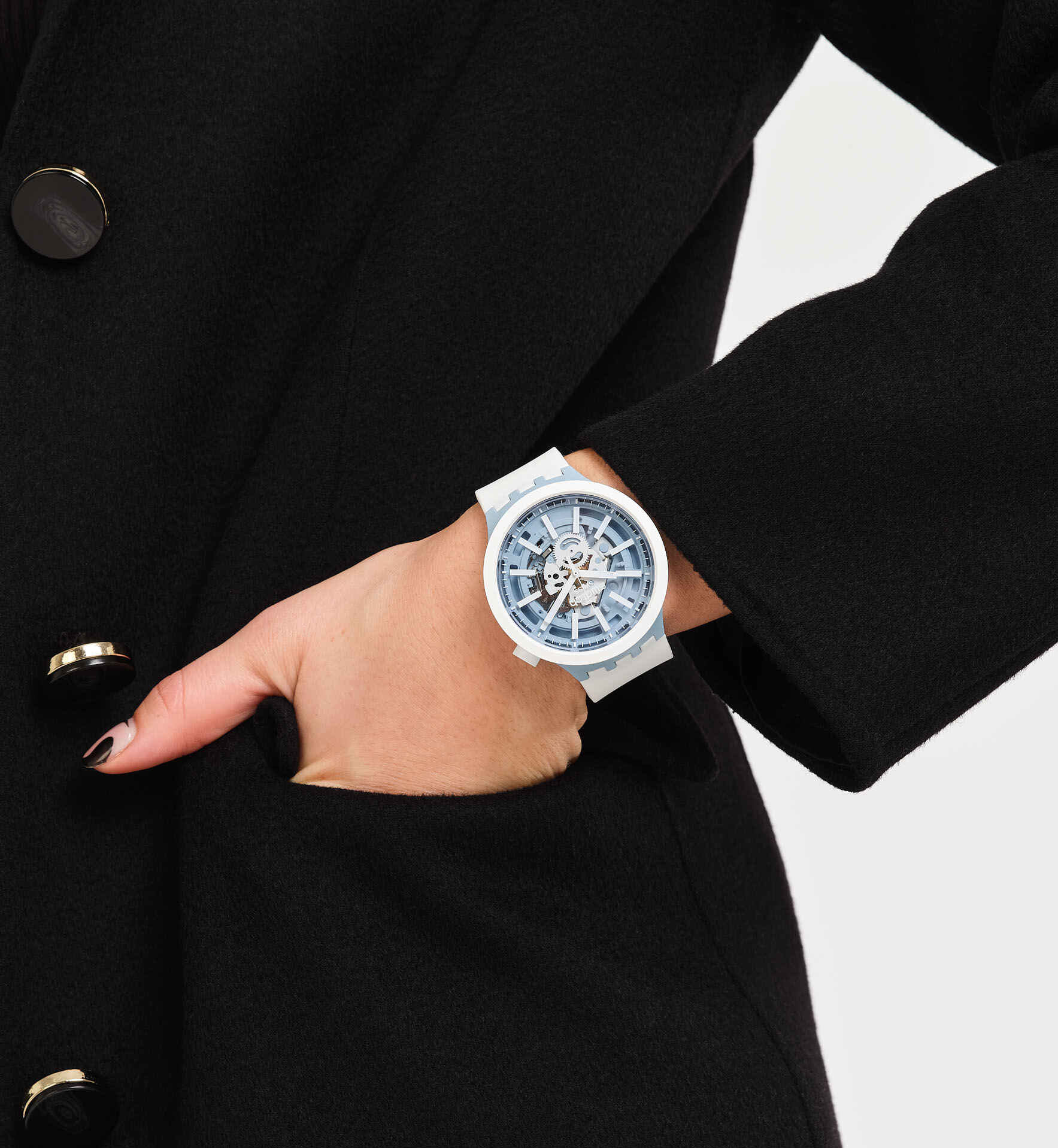 Swatch Sb03n103 Whice Kol Saati