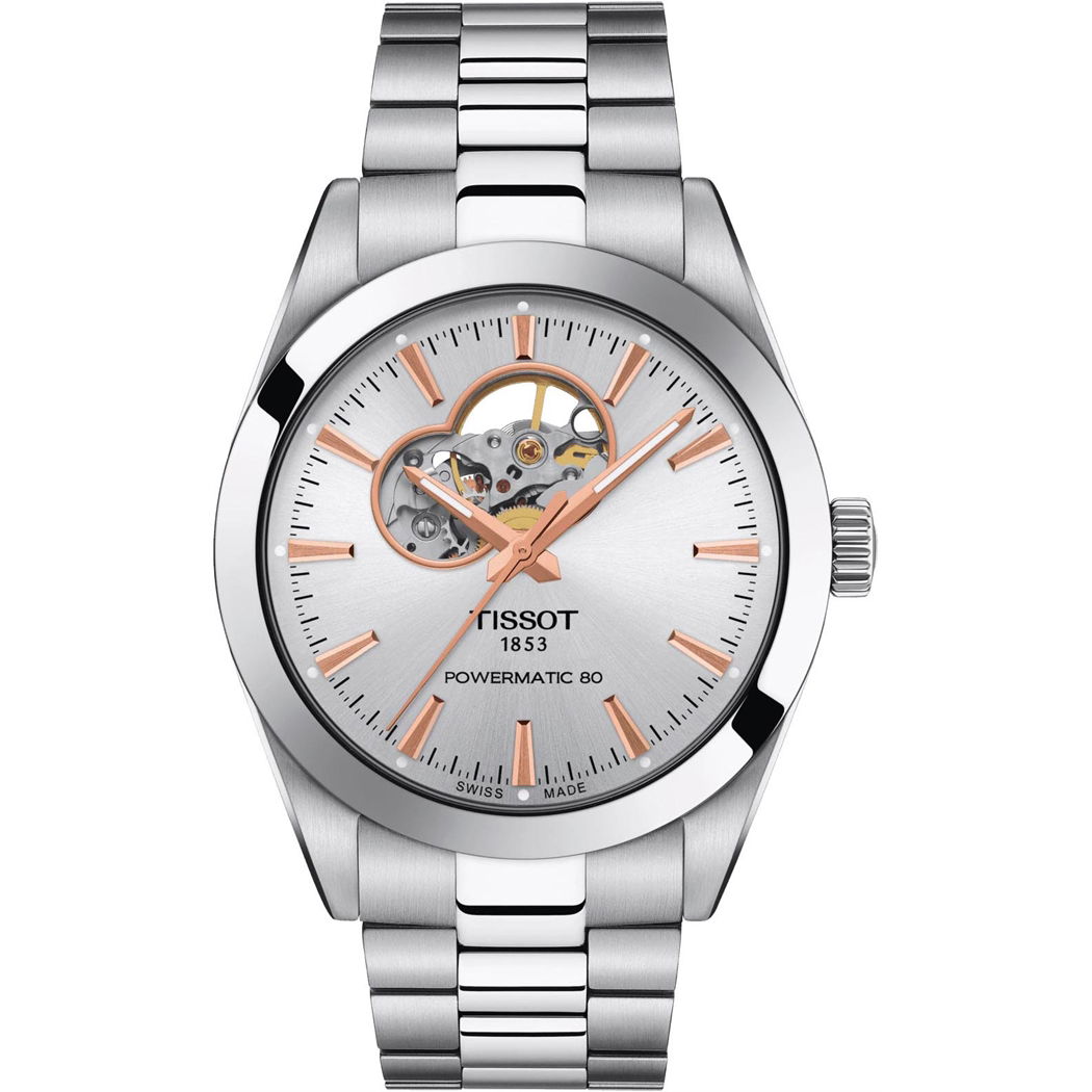 Tissot Gentleman Open Heart 40mm T1274071103101 - Otomatik Erkek Saati (T127.407.11.031.01)