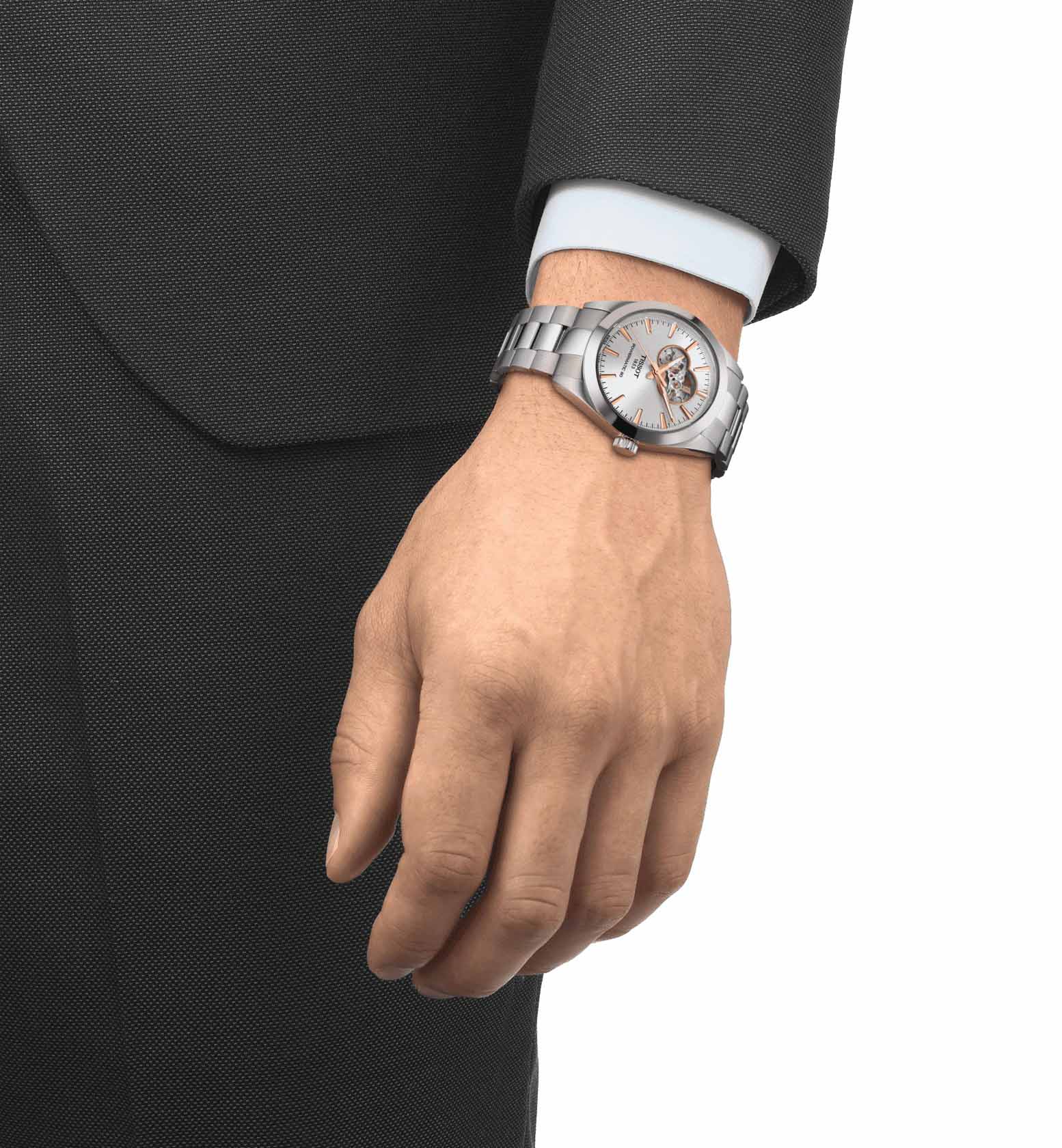 Tissot Gentleman Open Heart 40mm T1274071103101 - Otomatik Erkek Saati (T127.407.11.031.01)