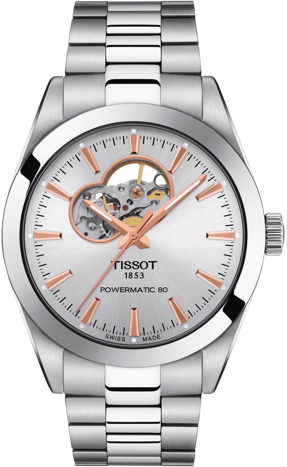 Tissot Gentleman Open Heart 40mm T1274071103101 - Otomatik Erkek Saati (T127.407.11.031.01)