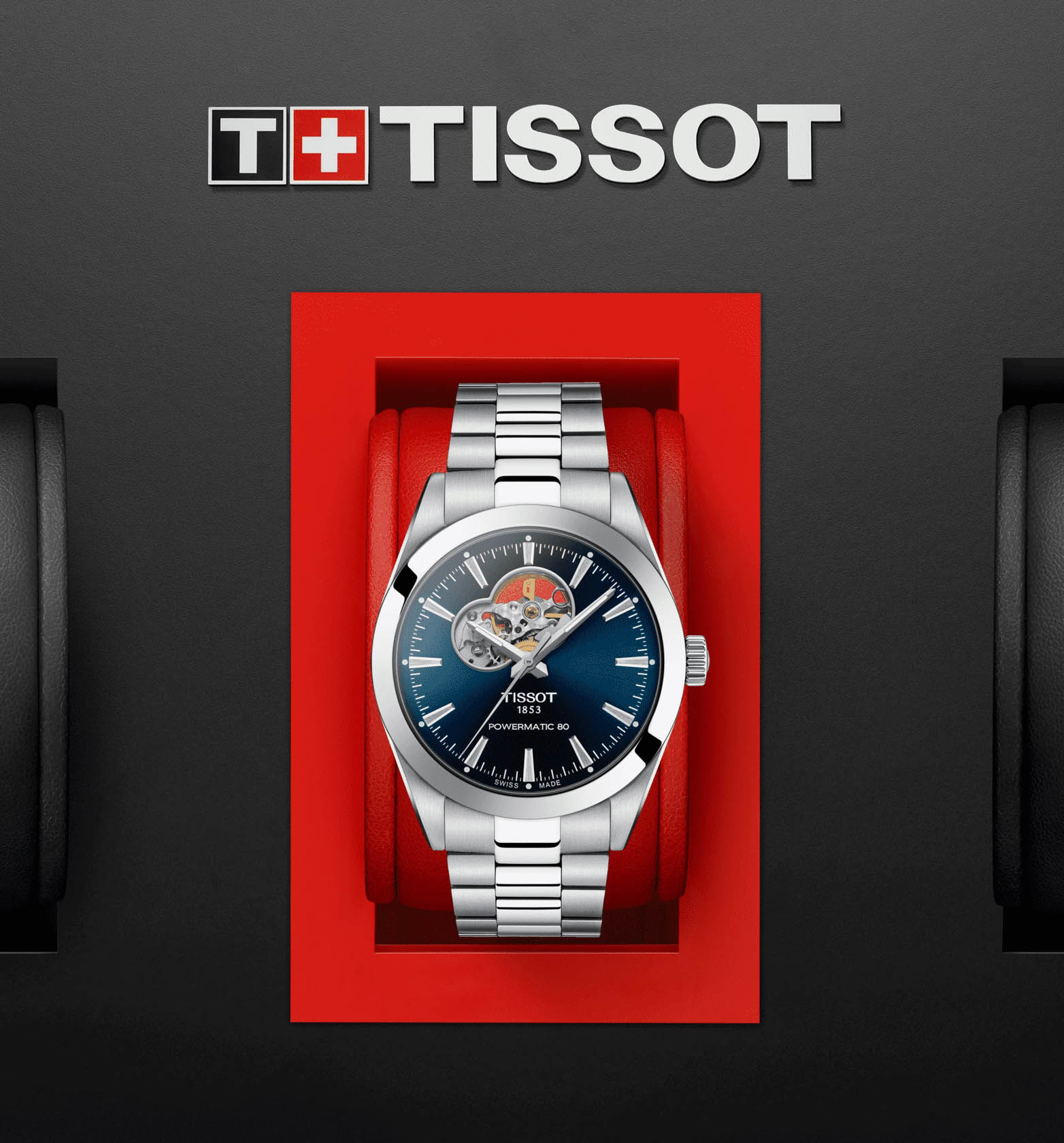 Tissot Gentleman Open Heart 40mm T1274071104101 - Otomatik Erkek Saati (T127.407.11.041.01)
