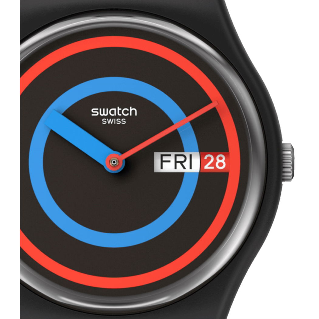 Swatch So28b706 Circling Black Kol Saati
