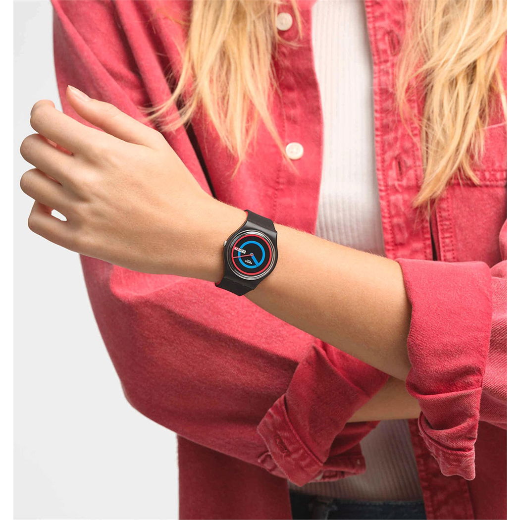 Swatch So28b706 Circling Black Kol Saati
