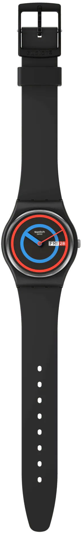 Swatch So28b706 Circling Black Kol Saati