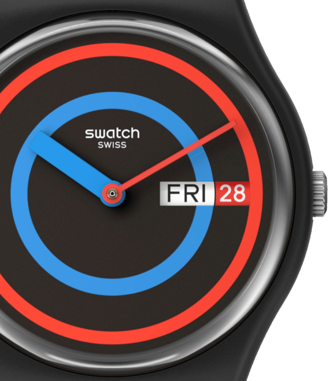 Swatch So28b706 Circling Black Kol Saati