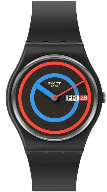Swatch So28b706 Circling Black Kol Saati