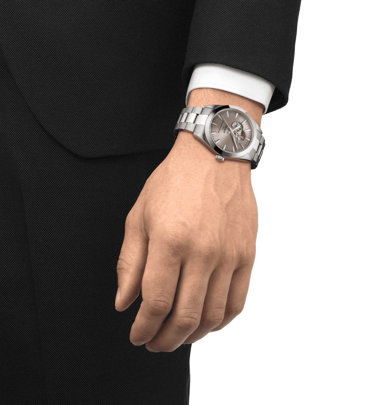 Tissot Gentleman Open Heart 40mm T1274071108100 - Otomatik Erkek Saati (T127.407.11.081.00)