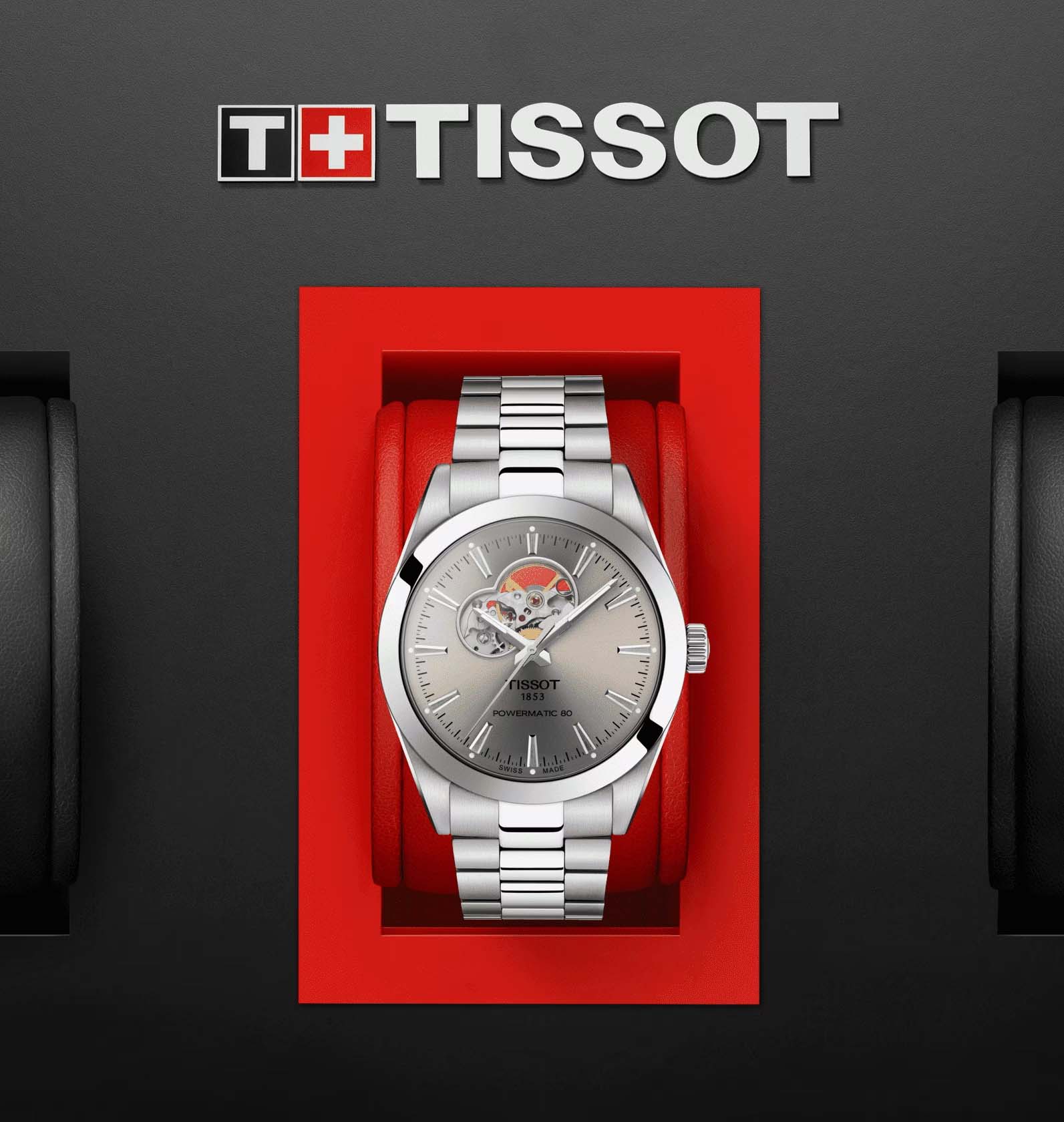 Tissot Gentleman Open Heart 40mm T1274071108100 - Otomatik Erkek Saati (T127.407.11.081.00)