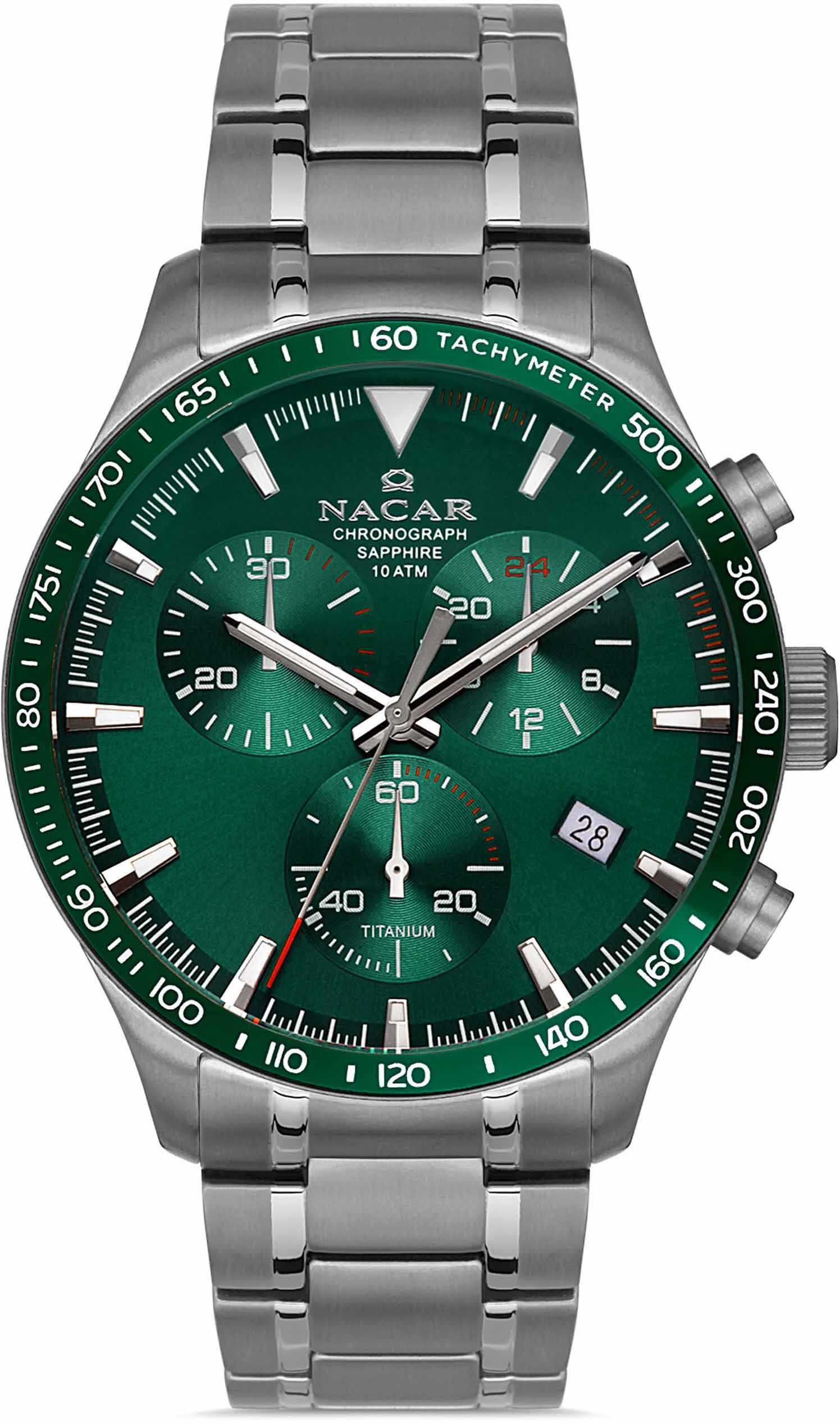 Nacar Nc34-25b019-tnsm Titanyum Kronograph Erkek Kol Saati