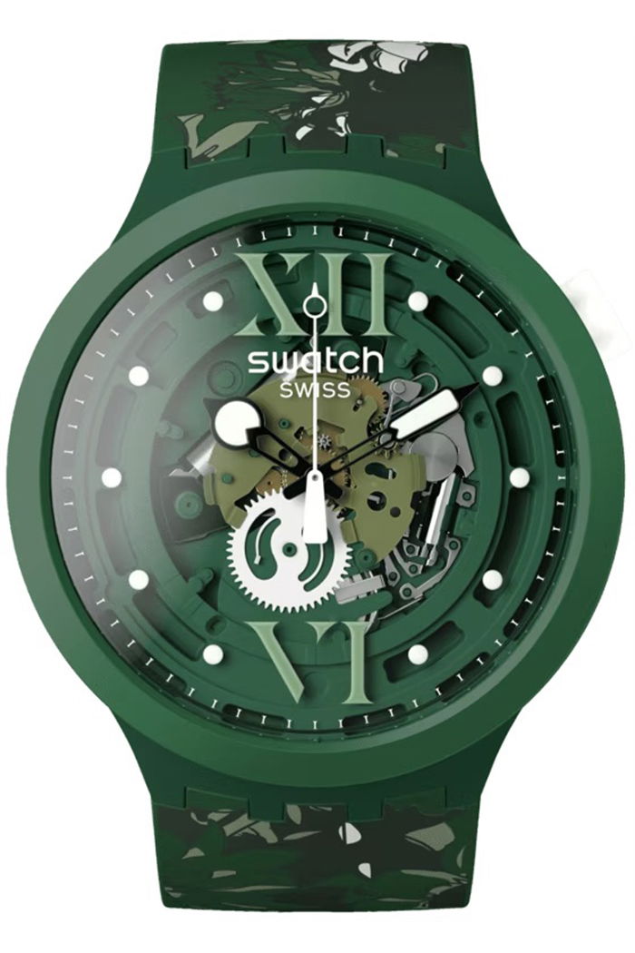 Swatch Sb05g104 CAMOFLOWER GREEN Kol Saati