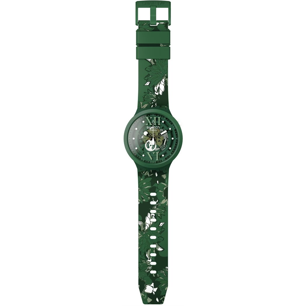 Swatch Sb05g104 CAMOFLOWER GREEN Kol Saati