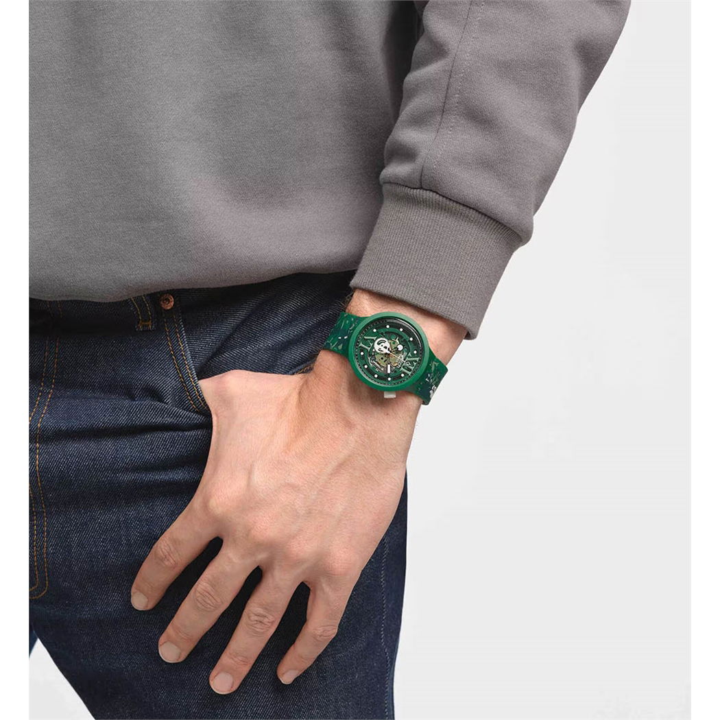 Swatch Sb05g104 CAMOFLOWER GREEN Kol Saati