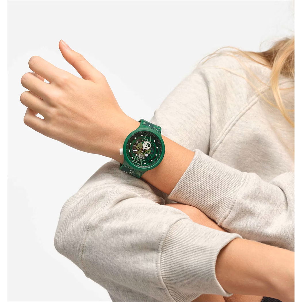 Swatch Sb05g104 CAMOFLOWER GREEN Kol Saati