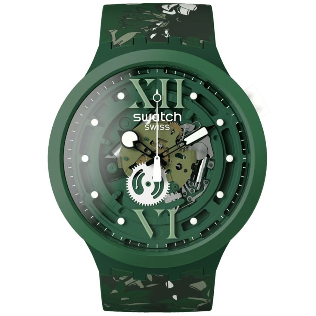 Swatch Sb05g104 CAMOFLOWER GREEN Kol Saati
