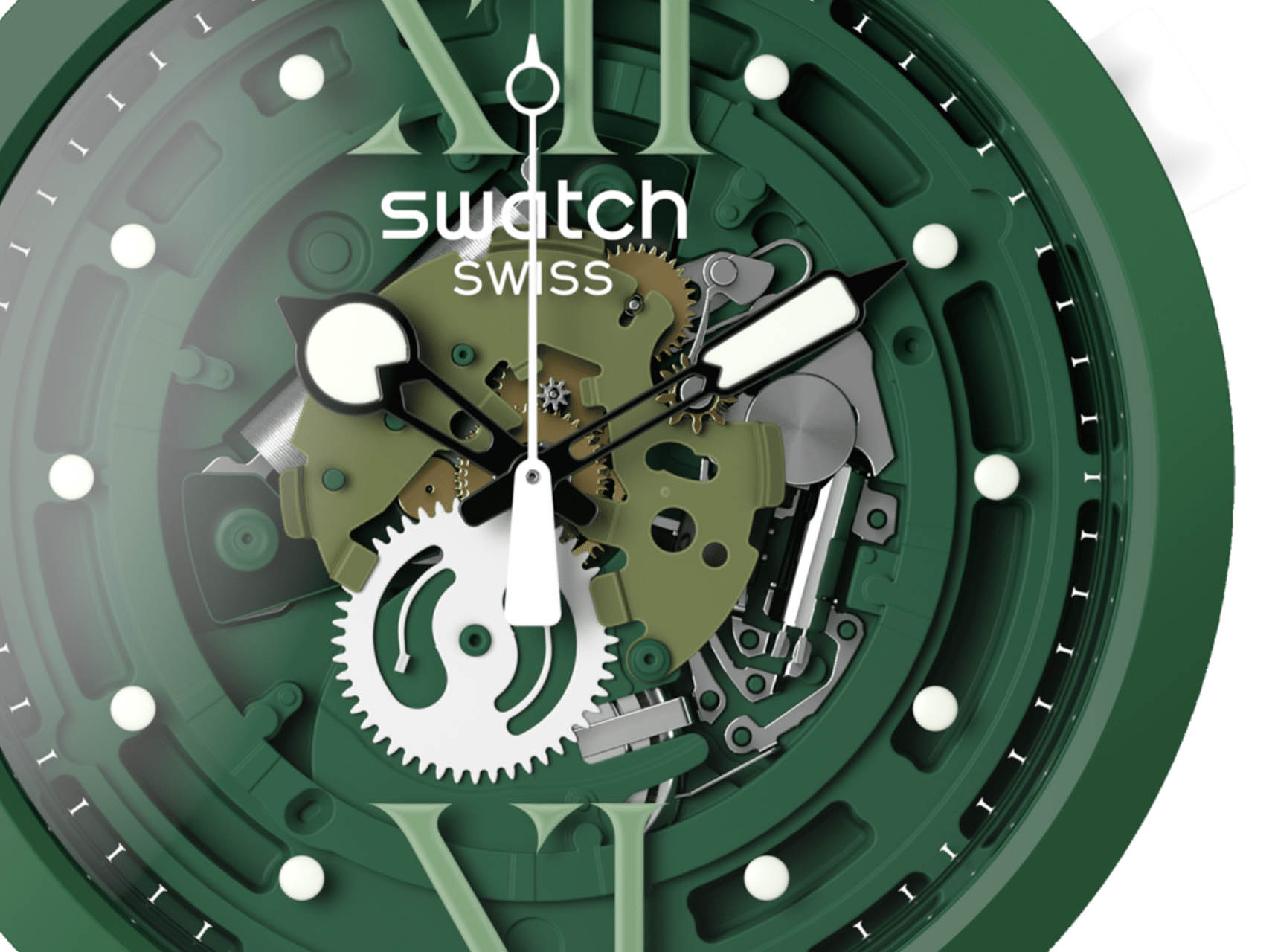 Swatch Sb05g104 CAMOFLOWER GREEN Kol Saati