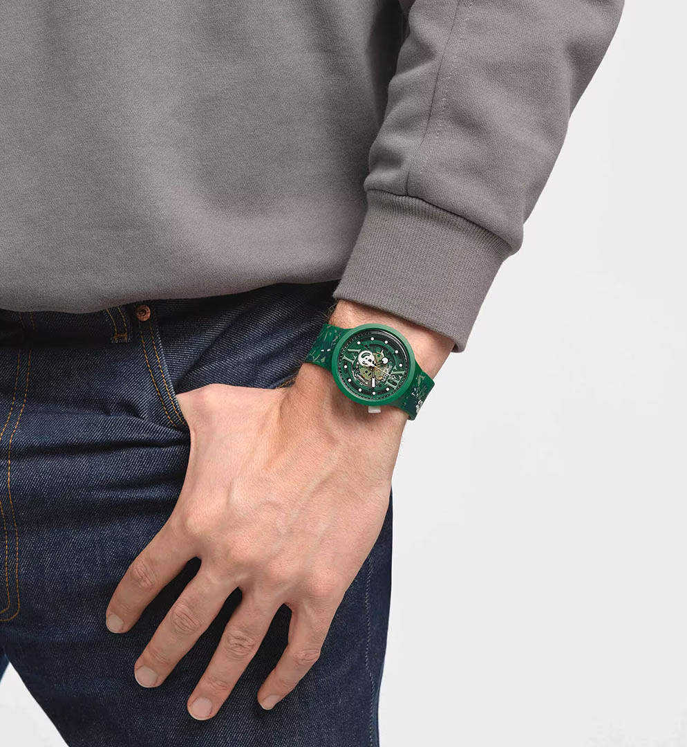 Swatch Sb05g104 CAMOFLOWER GREEN Kol Saati