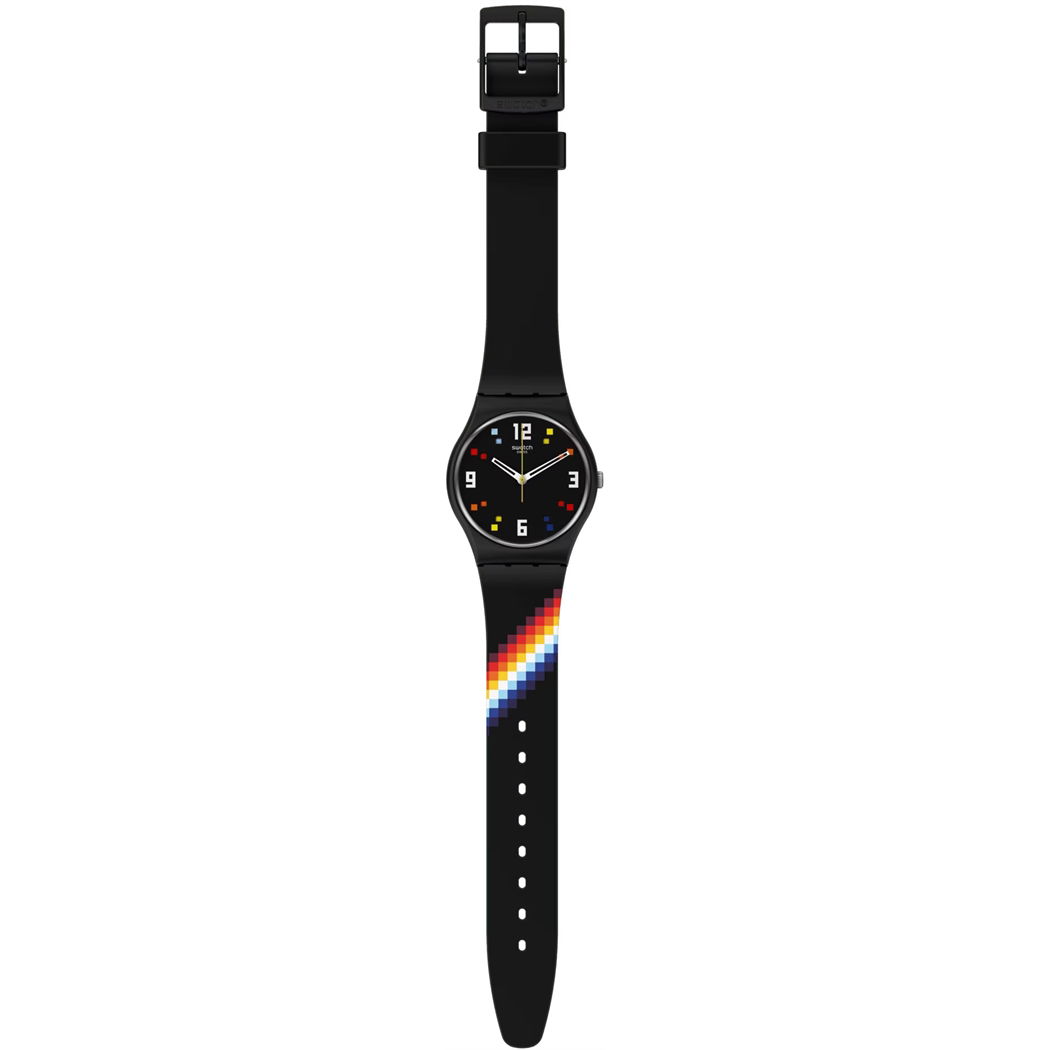 Swatch So28b705 Black Carousel Squares
