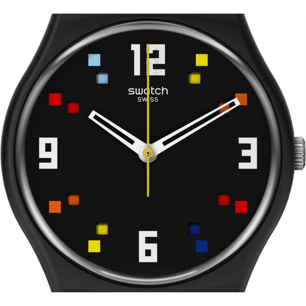 Swatch So28b705 Black Carousel Squares