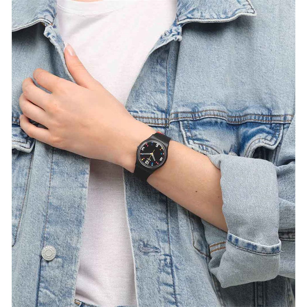 Swatch So28b705 Black Carousel Squares