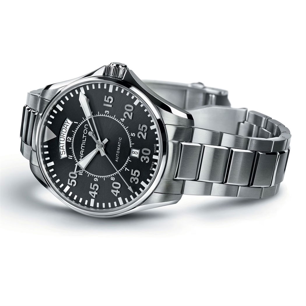 Hamilton H64615135 Khaki Aviation Pilot Day Date Auto 42mm Erkek Kol Saati