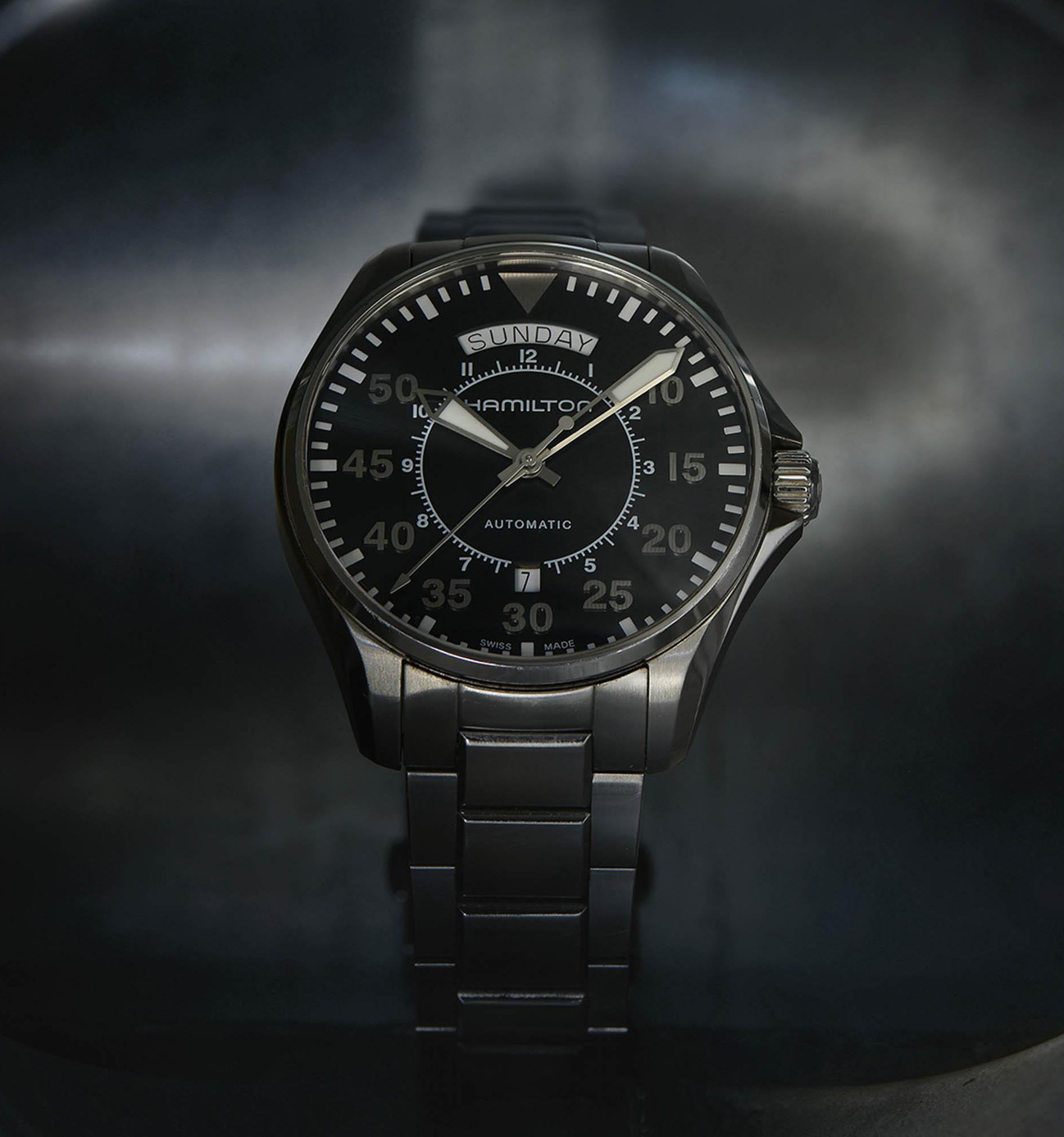 Hamilton H64615135 Khaki Aviation Pilot Day Date Auto 42mm Erkek Kol Saati