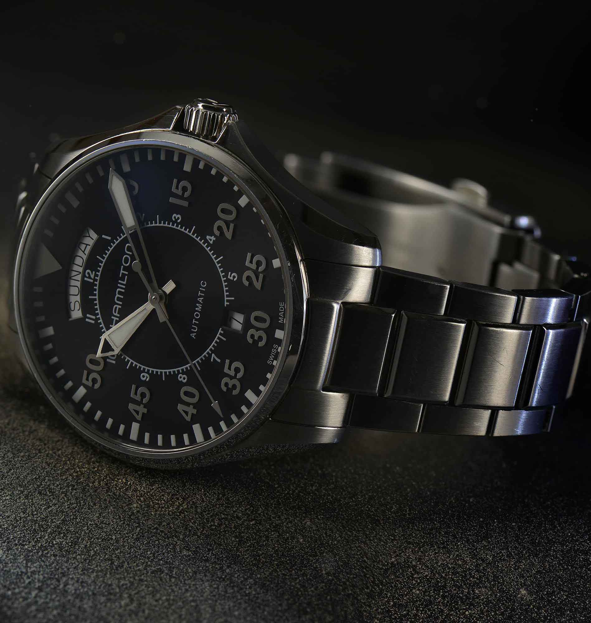 Hamilton H64615135 Khaki Aviation Pilot Day Date Auto 42mm Erkek Kol Saati