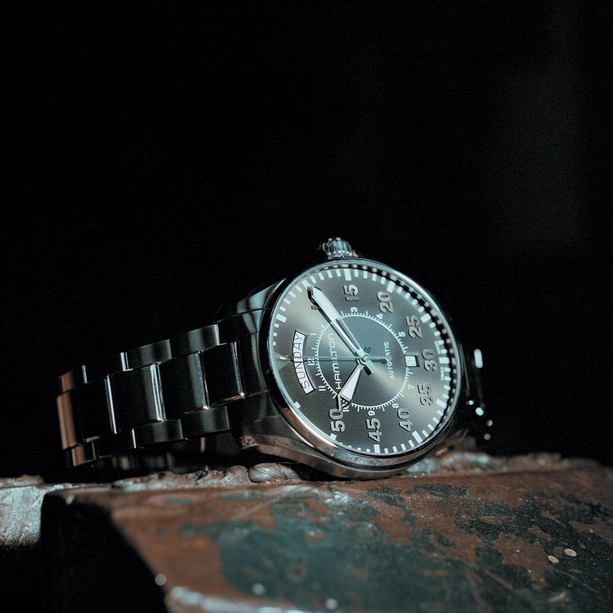 Hamilton H64615135 Khaki Aviation Pilot Day Date Auto 42mm Erkek Kol Saati