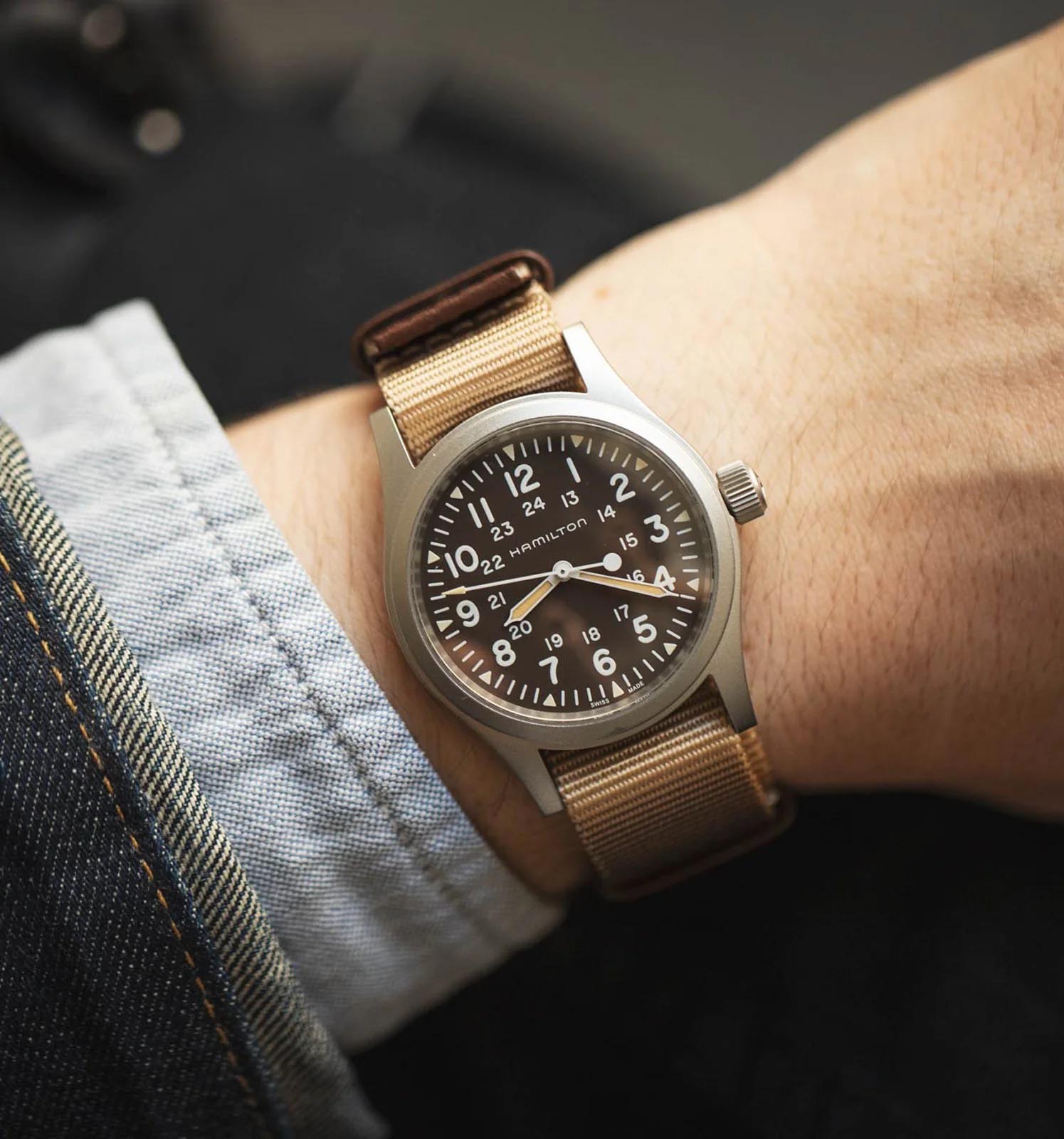 Hamilton H69439901 Khaki Field Mechanical 38 mm Erkek Kol Saati