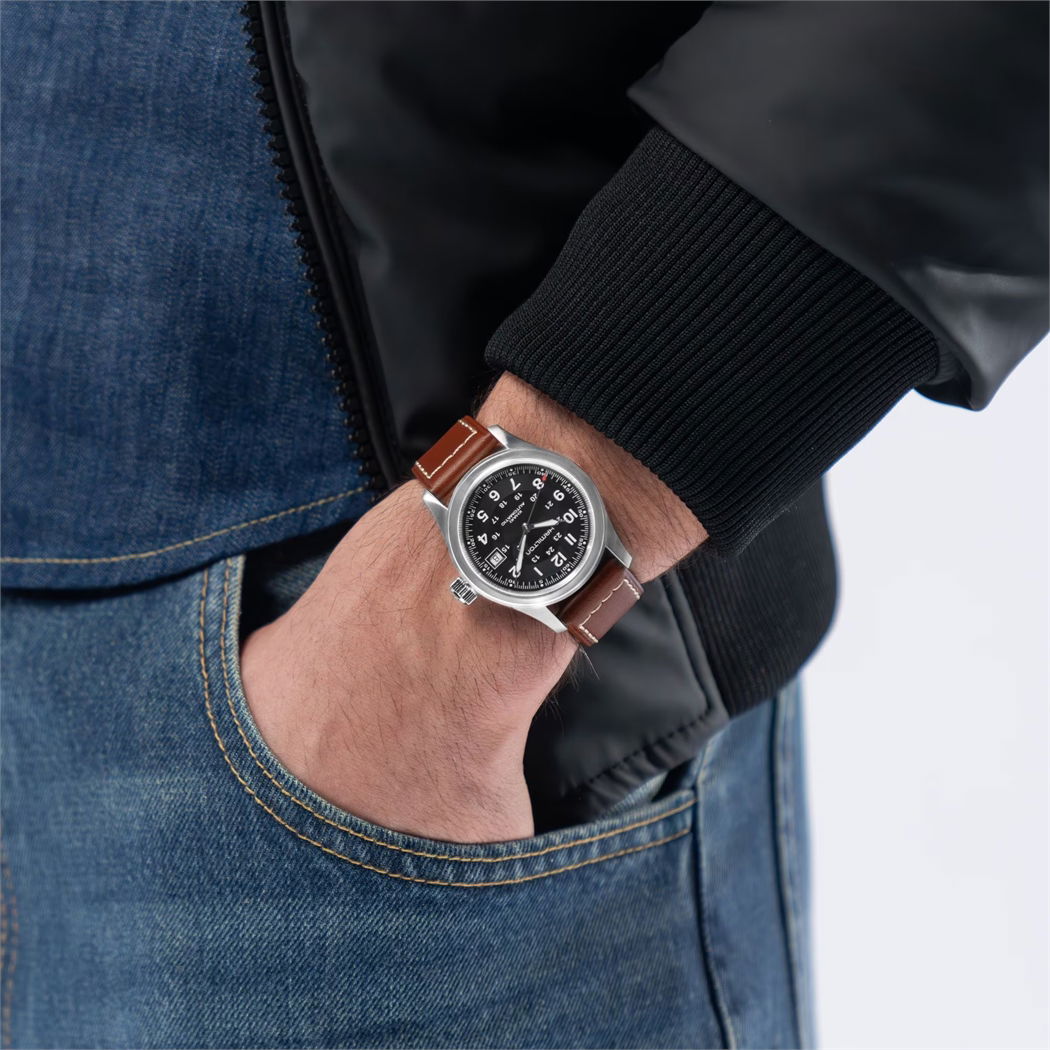 Hamilton H70455533 Khaki Field Auto 38mm Erkek Kol Saati