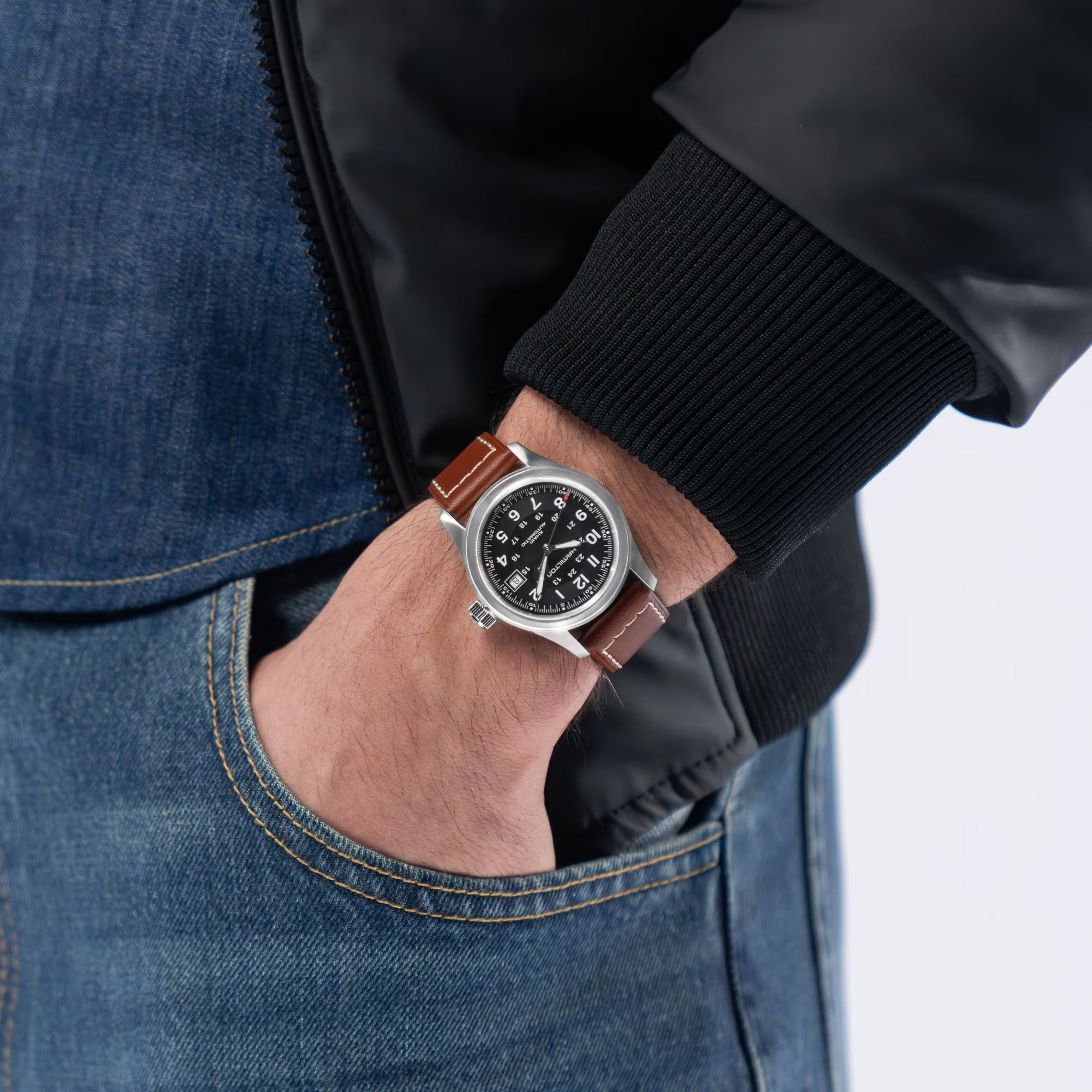 Hamilton H70455533 Khaki Field Auto 38mm Erkek Kol Saati