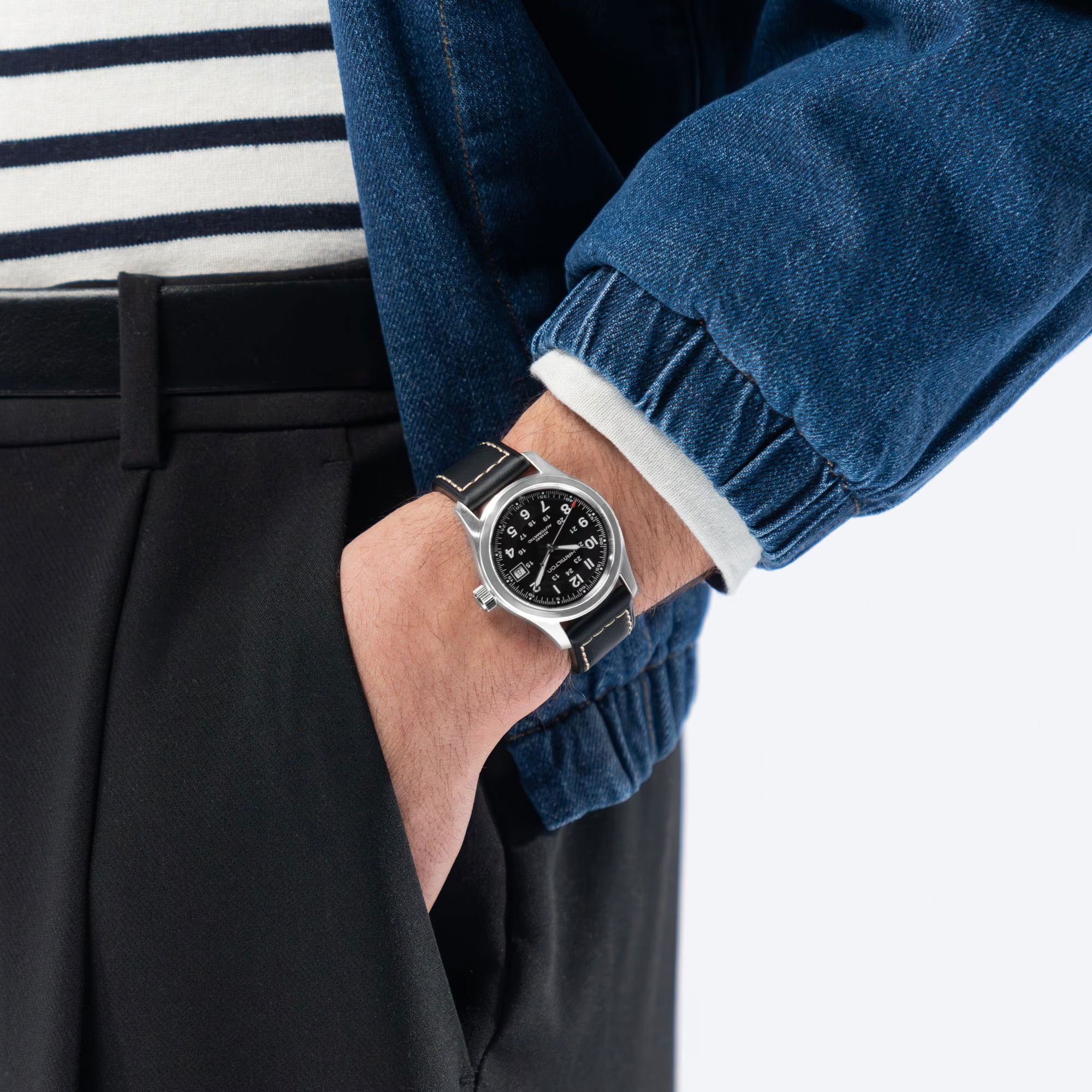 Hamilton H70455733 Khaki Field Auto 38mm Erkek Kol Saati