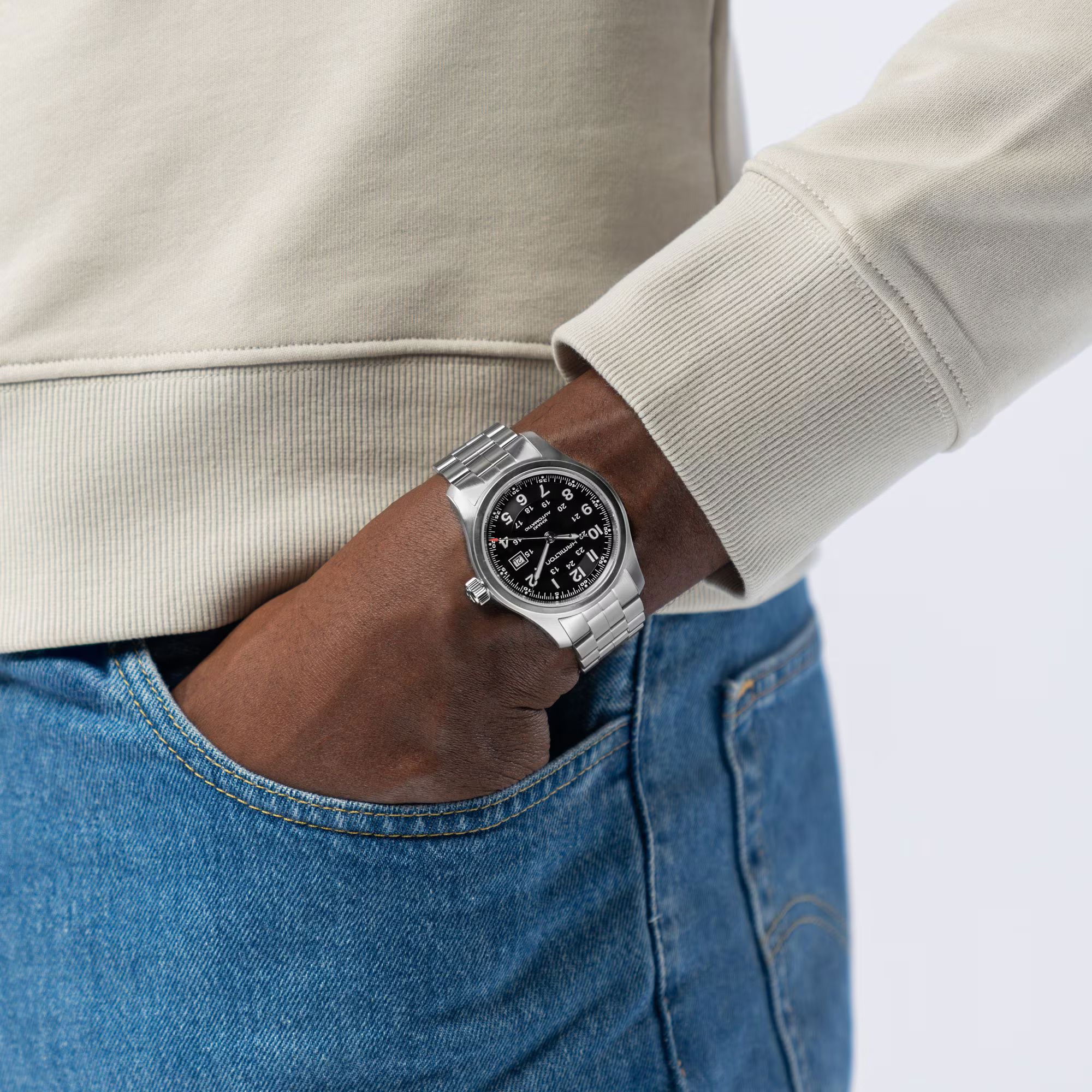 Hamilton H70515137 Khaki Field Auto 42mm Erkek Kol Saati