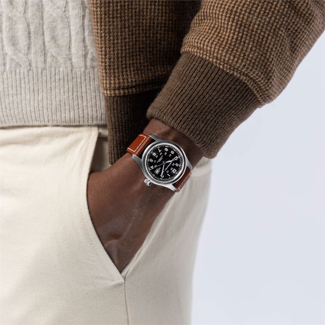 Hamilton H70555533 Khaki Field Auto 42mm Erkek Kol Saati