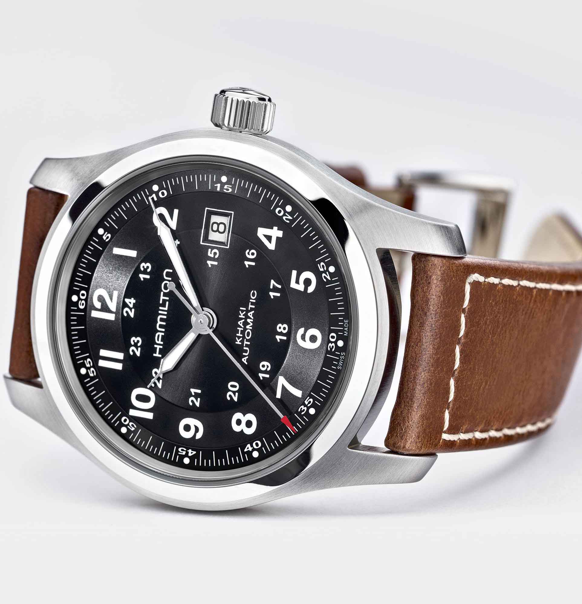 Hamilton H70555533 Khaki Field Auto 42mm Erkek Kol Saati