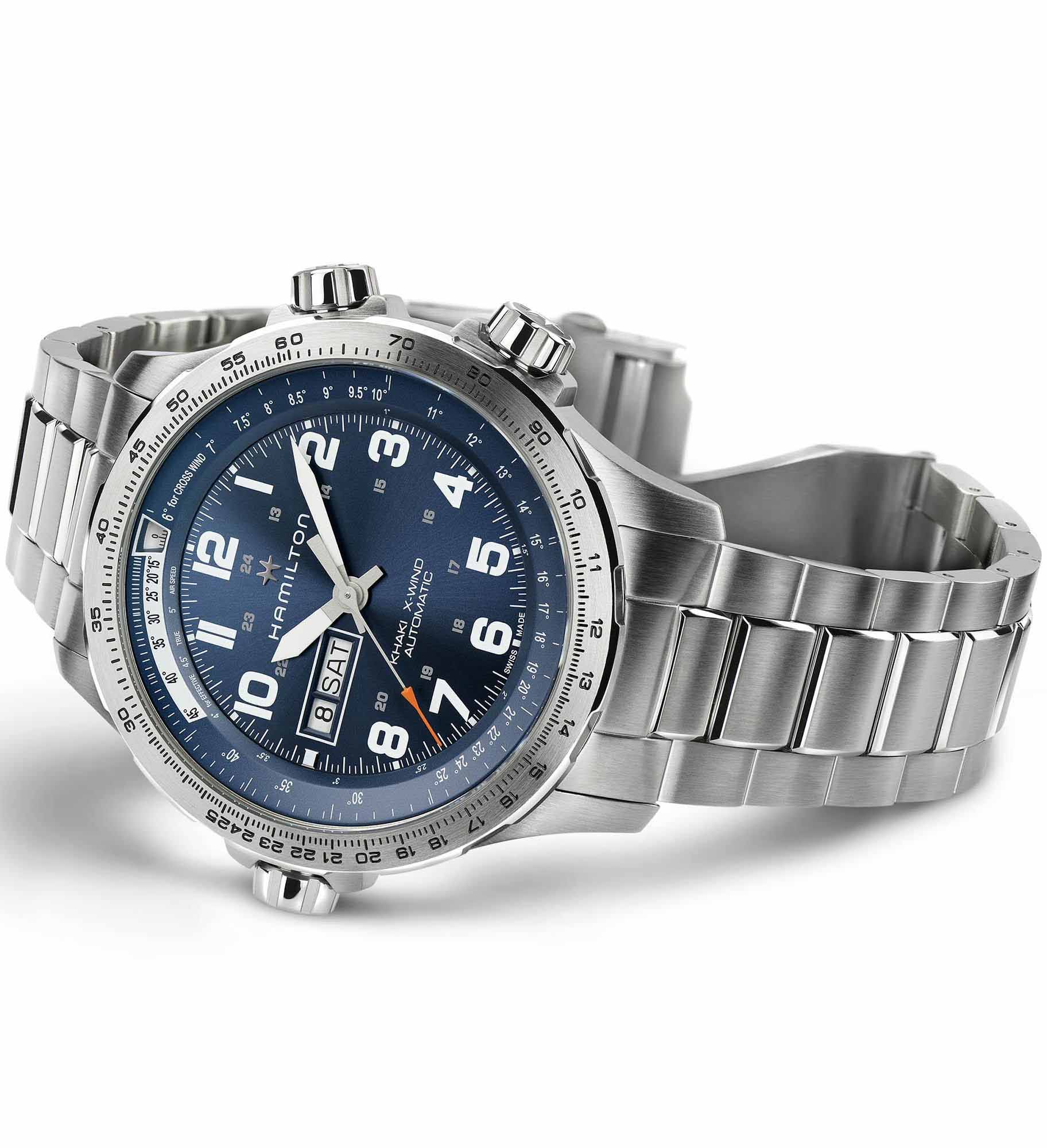 Hamilton H77765141 Khaki Aviation X-Wind Day Date Auto 45mm Erkek Kol Saati