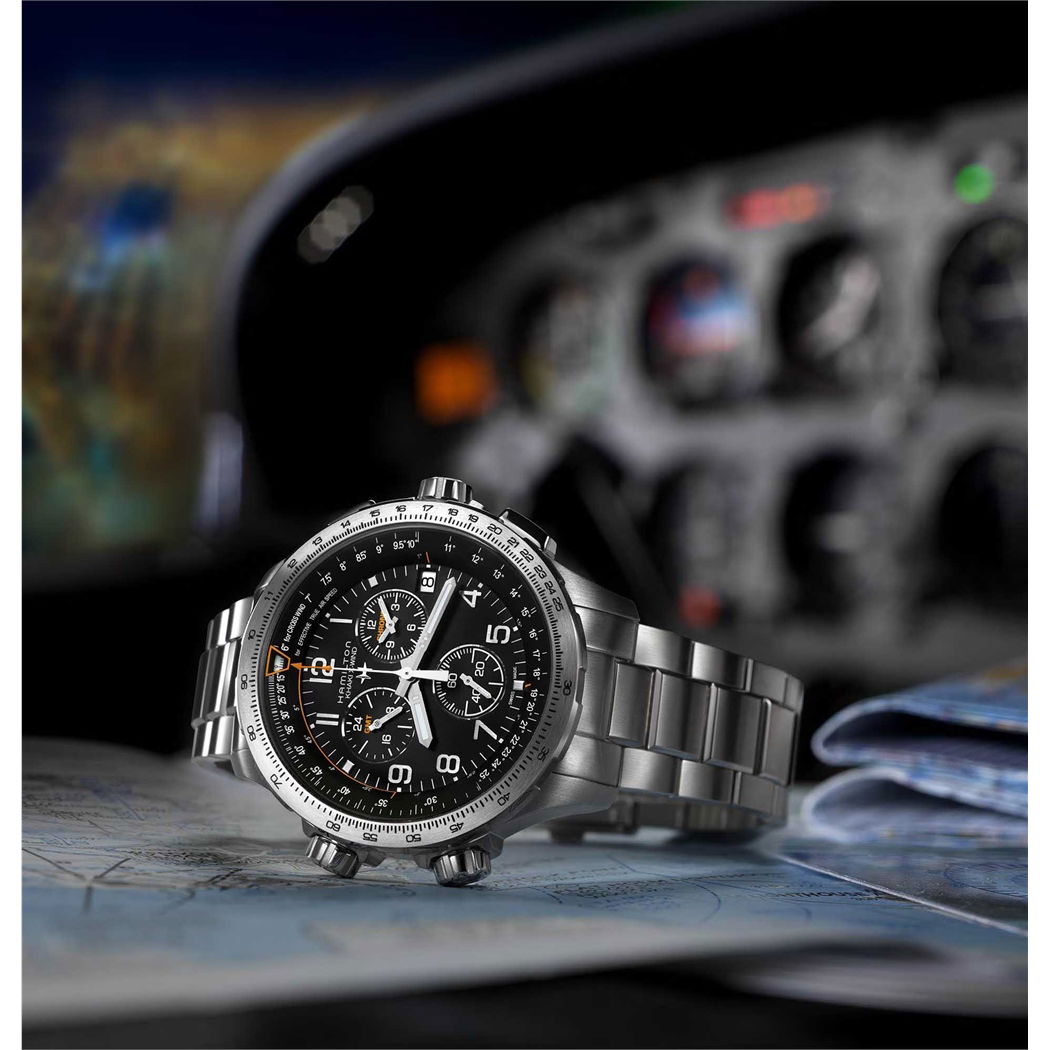 Hamilton Khaki Aviation X-wind Gmt Chrono Quartz H77912135
