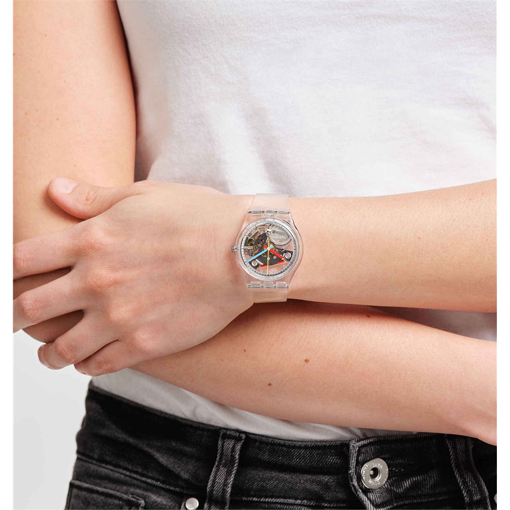 Swatch So28k100-s06 CLEARLY GENT Kol Saati