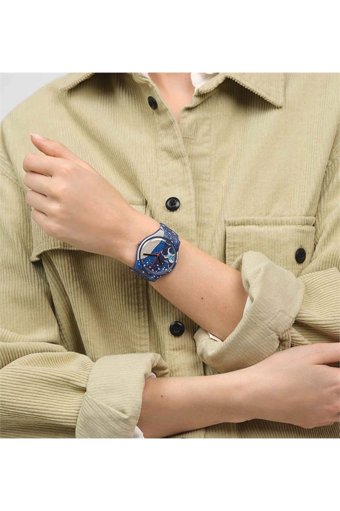 Swatch Suoz351 THE GREAT WAVE BY HOKUSAI & ASTROLABE
