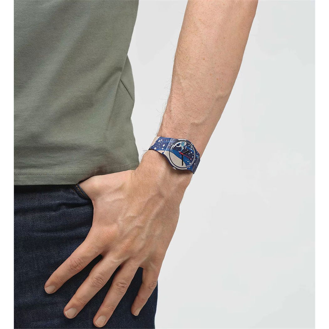 Swatch Suoz351 THE GREAT WAVE BY HOKUSAI & ASTROLABE